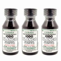 Germa White Iodine Tincture. First Aid Antiseptic. For Minor Scrapes, Cuts, Bruises and Burns. Prevents Skin Infection. 1 oz. Pack of 3