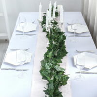 BalsaCircle Green 8 feet Artificial English Ivy Silk Chain Garland Wedding Decor