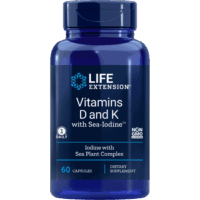 Vitamins D and K with Sea-Iodine, 60 Capsules, Life Extension