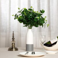 BalsaCircle 2 pcs 19' Dark Green Branches Artificial Eucalyptus Greenery - Wedding Flower Arrangement