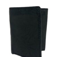 George Men's Adult Antique Crunch Trifold Wallet Black