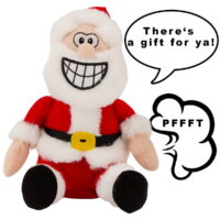Simply Genius 8' Pull My Finger Santa Claus: Farting Talking Christmas Plush