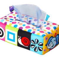 MarinaVida My First Baby Tissue Box,Square Sensory Toys Juggling Rainbow Dance Scarves for Toddler Infants