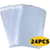 A6 Binder Pockets for Binder Budget Money Organizer for Cash Planner Accessories 6-Ring Binder Dividers Notebook Binder Waterproof 6 Holes 24pcs