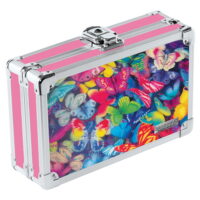 Vaultz Locking Pencil Box 3D Butterfly with Key Lock for School Supplies, New, VZ03945