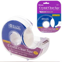 10 Rolls Crystal Clear Tape 3/4' x 1296 Transparent Dispenser Cutter Core 1'