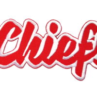 Chiefs Football Embroidered Sew/Iron On Patch 4' x 1.95'
