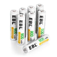 EBL 8-Pack 1.2v AAA Battery 800mAh Ni-MH Rechargeable Batteries for Cordless Phone Toys