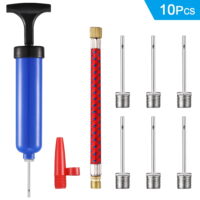 Codream Small Ball Pump - Hand Air Pump for Inflatable Balls - Perfect for Basketball Soccer and Football | Comes with 7 Additional Inflating Needles， Valve Adapter and Air Hose