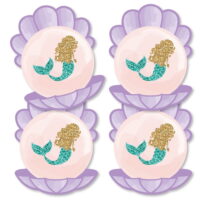 Big Dot of Happiness Let's Be Mermaids - Seashell Decorations DIY Baby Shower or Birthday Party Essentials - Set of 20