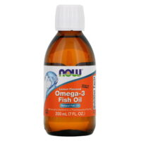 NOW Omega-3 Fish Oil Liquid, Lemon, 7 Fl Oz