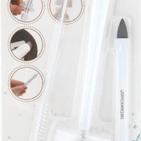 Baby Bottle Brush Cleaning Set (3 Piece) – Deep Cleaning Baby Bottle Cleaner Kit Includes Bottle Brush, Nipple Brush with Detailing Silicone Tip and Straw Sippy Brush