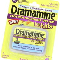 Dramamine Motion Sickness Relief for Kids Travel Case, Grape, 8 ct, 2-Pack
