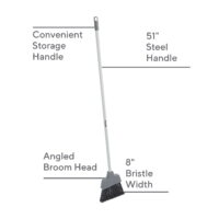 COASTWIDE 8' Angled Broom Gray CW58003