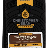 Christopher Bean Coffee Decaf Toasted Island Coconut Flavored Ground Coffee, 12 Ounce Bag