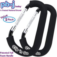 PBnJ baby Clip'n Go - 2Pack X-Large Stroller Organizer Hook Clip