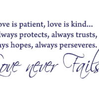 Purple 22' x 9.5' Love Is Patient Vinyl Wall Art Inspirational Quotes Saying Home Decor Decal Sticker