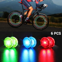 Morease Bike Wheel Lights Bike Spoke Lights with Batteries Included, Waterproof Bicycle Wheel Lights for Safe Cycling, Cool Easy to Install Bike Lights for Wheels (6 Pack)