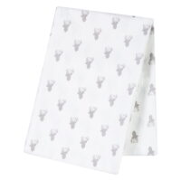 Gray Stag Silhouettes Jumbo Deluxe Flannel Swaddle Blanket