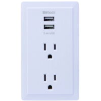 Woods 41230 2-Outlet/2 USB Plug-In Charging Wall Tap, White