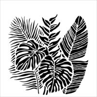 The Crafter's Workshop Stencil, 6' x 6', Tropical Fronds