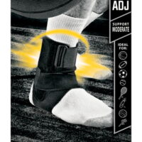 ACE Brand Deluxe Ankle Stabilizer, Adjustable Compression, Black