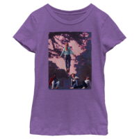 Girl's Stranger Things Running Up That Hill  Graphic Tee Purple Berry X Small