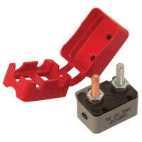 Sea-Dog Line Resettable Circuit Breaker with Cover, 50 Amp, 12 or 24V