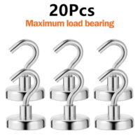Magnetic Hooks Heavy Duty, Strong Magnet Hooks Hanger for Kitchen, Home, Cruise, Workplace, Office and Garage, Pack of 20