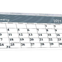 Blue Sky 2021 4.25 x 7 Desk Calendar Bar Harbor White/Blue 367921