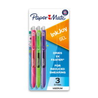 Paper Mate InkJoy Gel Pens, Medium Point (0.7mm), Assorted, 3 Count