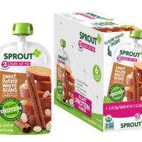 Sprout Organic Stage 2 Baby Food, Sweet Potato White Beans, 3.5 oz Pouch, 6 Pack
