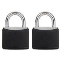 Hyper Tough 30mm Vinyl Covered Aluminum Padlock with 1/2 in. Shackle, 2 Pack