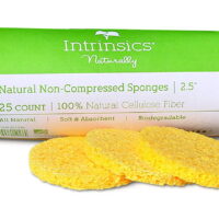 Intrinsics 100% Natural Cellulose Non-Compressed Sponges for Face - 2.5', 25 Count