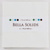 Bella Solids White Moda Charm Pack; 42 - 5' Precut Fabric Quilt Squares