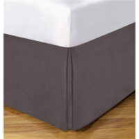Luxury Hotel Classic Tailored 14' Drop Grey Bed Skirt, Twin
