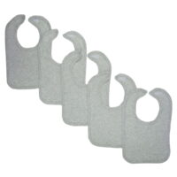 Bambini Grey Baby Bibs (Pack of 5)