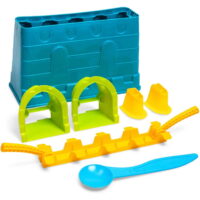 Sand Castle Toys for Kids, Winter Snow Shaper Fort Block Maker (7 Piece Set)