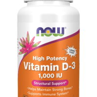 NOW Supplements, Vitamin D-3 1,000 IU, High Potency, Structural Support*, 360 Softgels