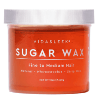 VidaSleek Legs & Body Sugar Wax for Sensitive Skin, 100% Natural, Gentle & Washable Formula at Home Waxing, 12 Fl Oz