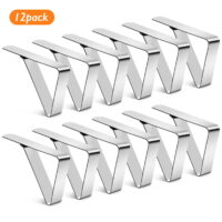 Tablecloth Clips, Stainless Steel Tablecloth Clips Ideal Clips for Home, Kitchen, Restaurant, Weeding, Picnic, Patio and Party (12pcs)