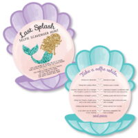 Trading The Tail For A Veil - Selfie Scavenger Hunt Mermaid Bachelorette Party or Bridal Shower Game - Set of 12