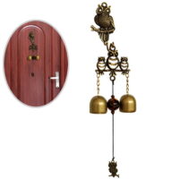 Owl Shopkeepers Entrance Wind Chime Lightweight Unique Hanging Doorbell Home Decor