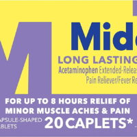 Midol Long Lasting Relief, with Acetaminophen, Pain Reliever & Fever Reducer, Menstrual Period Pain Symptoms, 20 Count (Pack of 2)