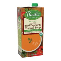 Pacific Foods Organic Creamy Roasted Red Pepper & Tomato Soup, Light Sodium, 32oz