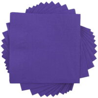 JAM Medium Lunch Napkins, 6.5x6.5, Purple, 40/Pack