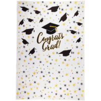Congrats Grad Backdrop,  Class of 2022 Graduation Party Supplies for Photo Booth Decorations, 5x7 Feet