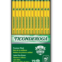 Ticonderoga No. 2 Woodcase Pencils #2 Lead - Yellow Wood Barrel - 72 / Box