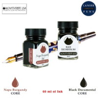Monteverde 60ml Core Fountain Pen Ink Bottle (30ml Napa Burgundy Ink Bottle G309NB, 30ml Black Documental Ink Bottle G309DB)
