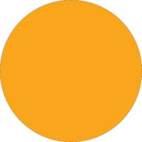 Tape Logic Inventory Circle Labels 2' Fluorescent Orange 500/Roll DL613H